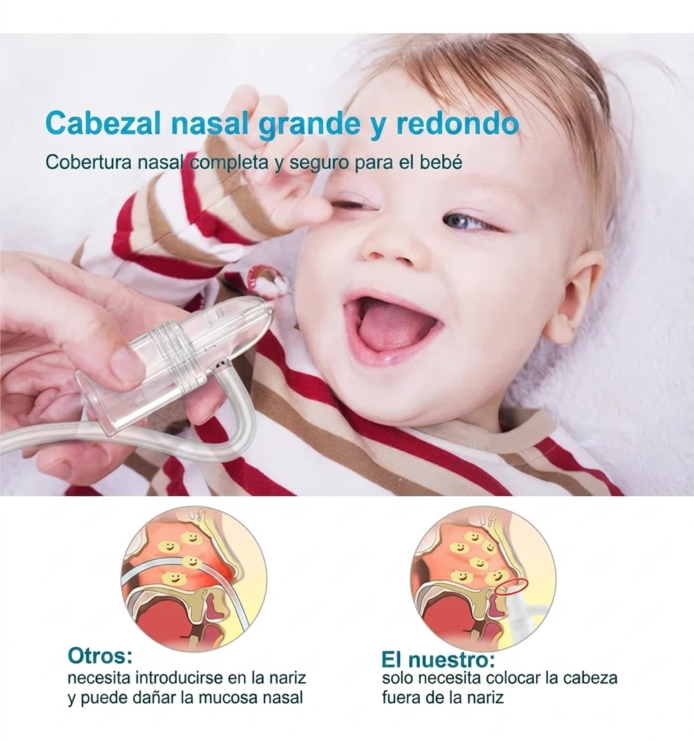 Alivio Nasal al Instante - Aspirador Silencioso para Bebé